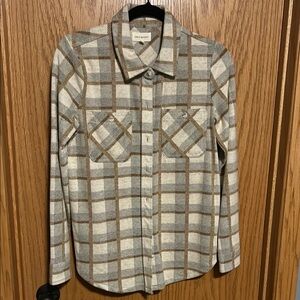 Thread & Supply Plaid Shirt - Brown and Gray